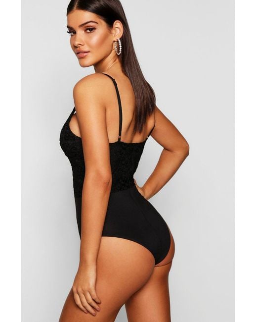 boohoo lace bodysuit