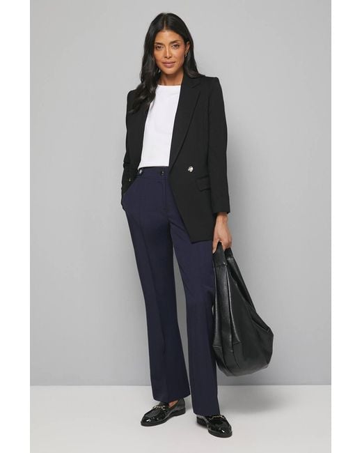 Wallis Blue Smart Bootcut Leg Pants