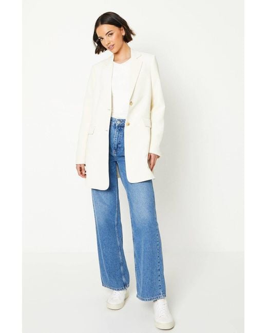 Oasis White Oversized Blazer