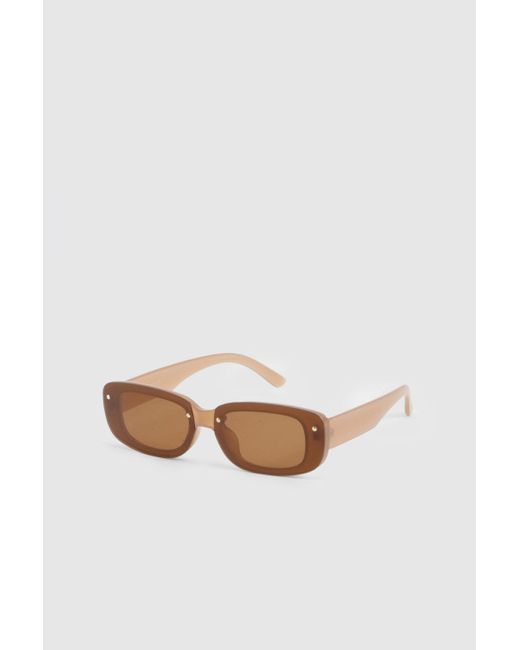 Gafas De Sol Sin Montura Rectangulares Boohoo de color Black