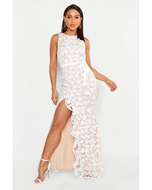 white split maxi dress