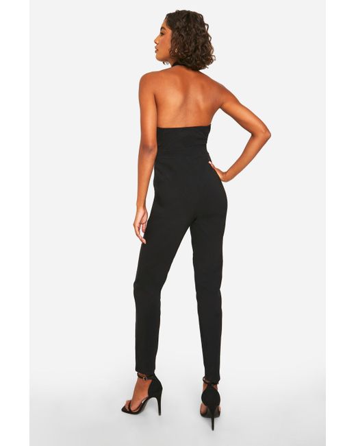 Boohoo Black Tall Bengaline Stretch Tapered Tailored Trouser