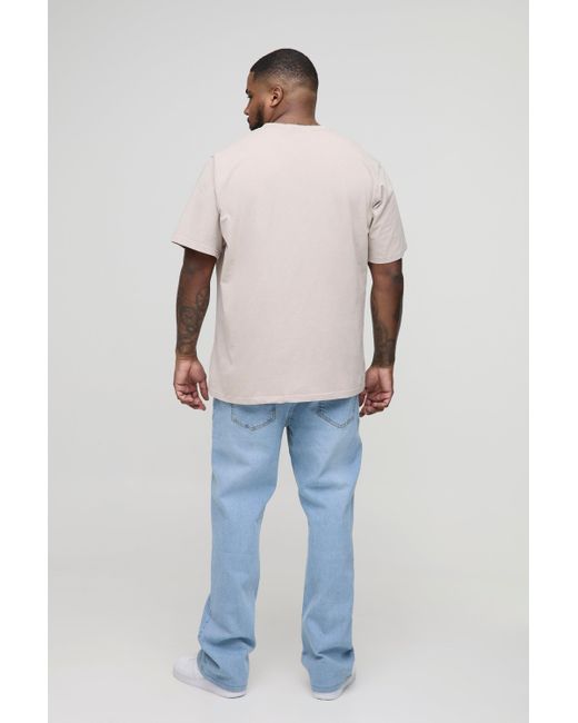 Boohoo Blue Plus Stretch Slim Flared Jeans