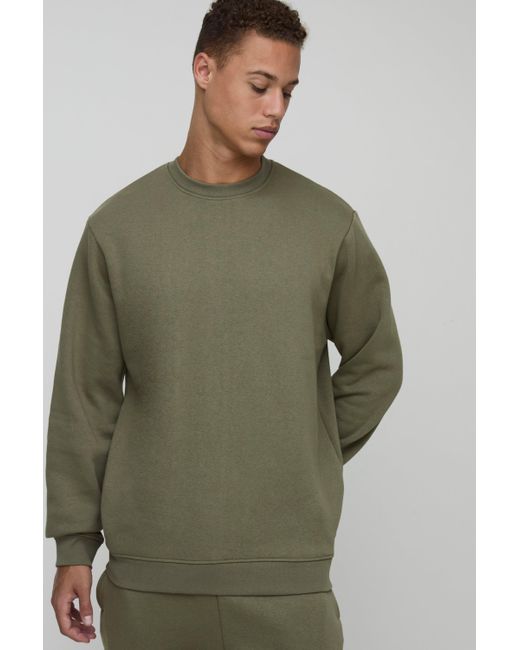 Boohoo Green Tall Basic Regular Fit Crew Neck Sweatshirt