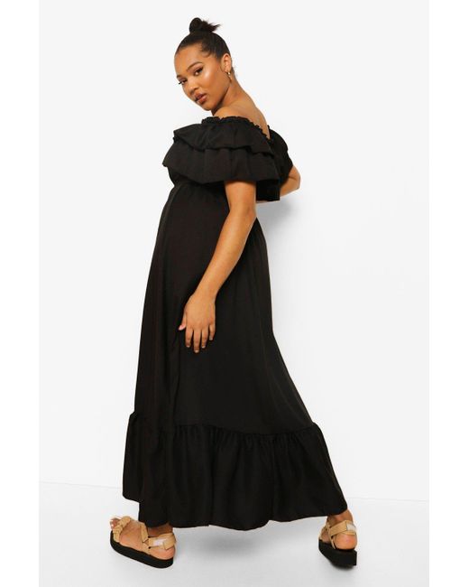 boohoo bardot maxi dress