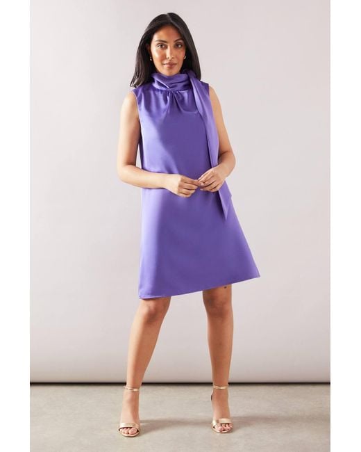 wallis purple dress Purple Wallis Floral Satin Midi Dress