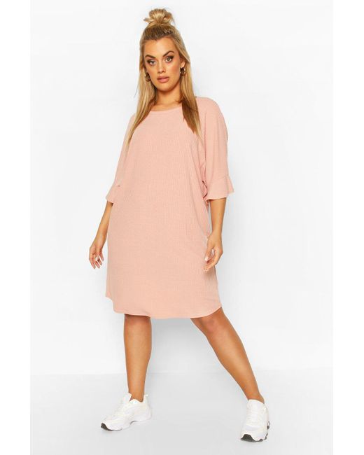boohoo plus shirt dress