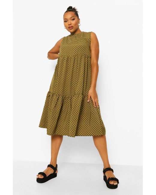 boohoo green midi dress