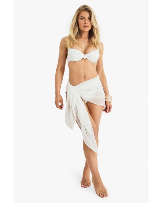 Pareo Essentials Para La Playa Boohoo de color White