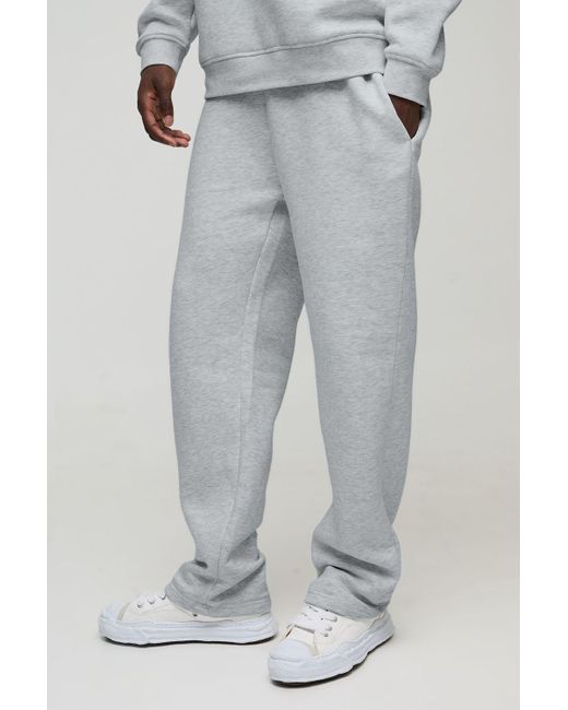 BoohooMAN Gray 330gsm Basic Straight Fit Jogger for men