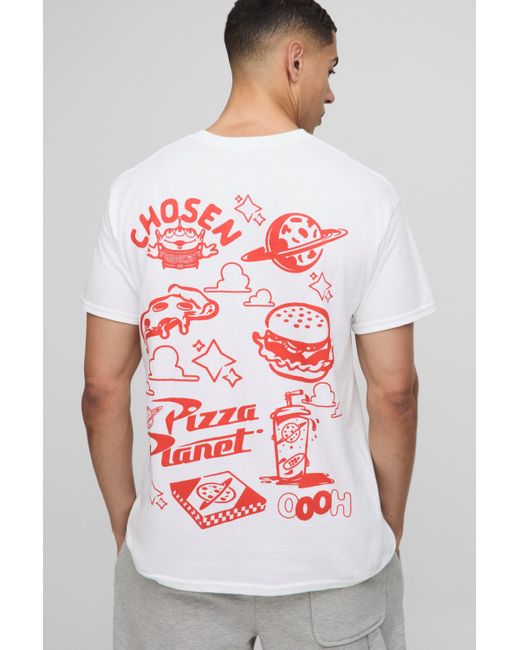 BoohooMAN Oversize T-Shirt mit lizenziertem Toy Stroy Print in Red für Herren