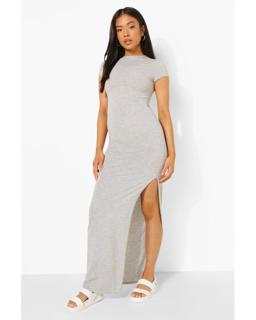 boohoo grey maxi dress