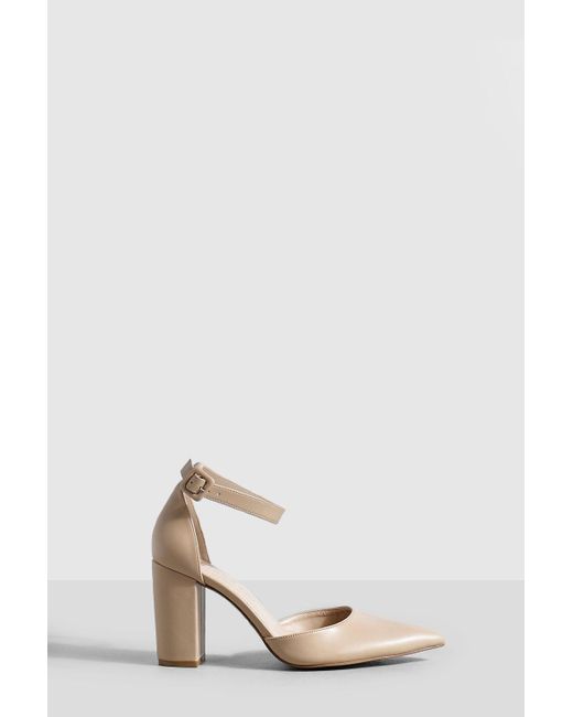 Boohoo White 2 Part Pointed Heels