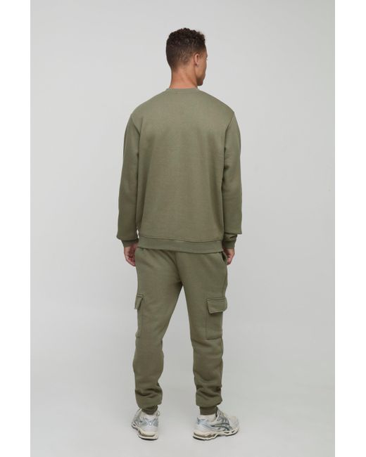 Boohoo Green Tall Basic Regular Fit Crew Neck Sweatshirt