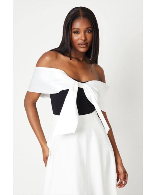 Coast White Statement Bow Front One Piece