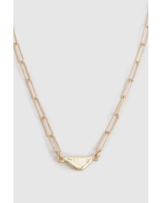 Triangle Detail Chain Link Necklace Boohoo de color White