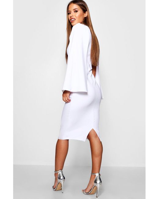 Petite cape sleeve midi dress Clearance