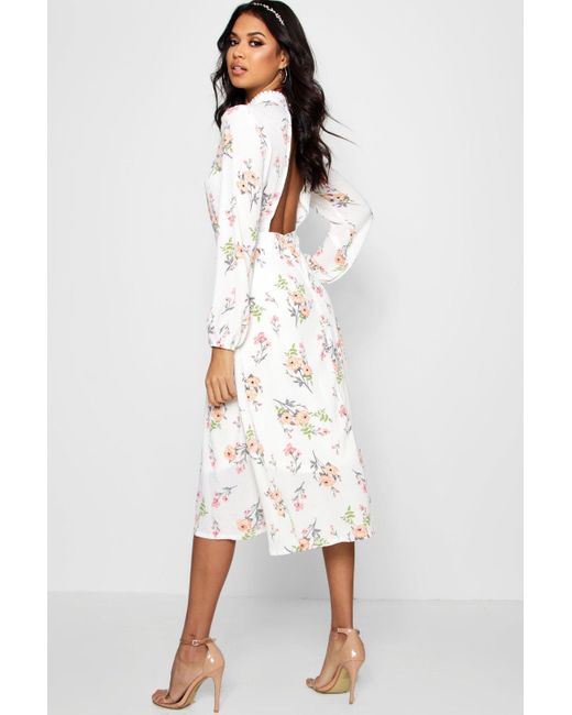 boohoo floral skater dress