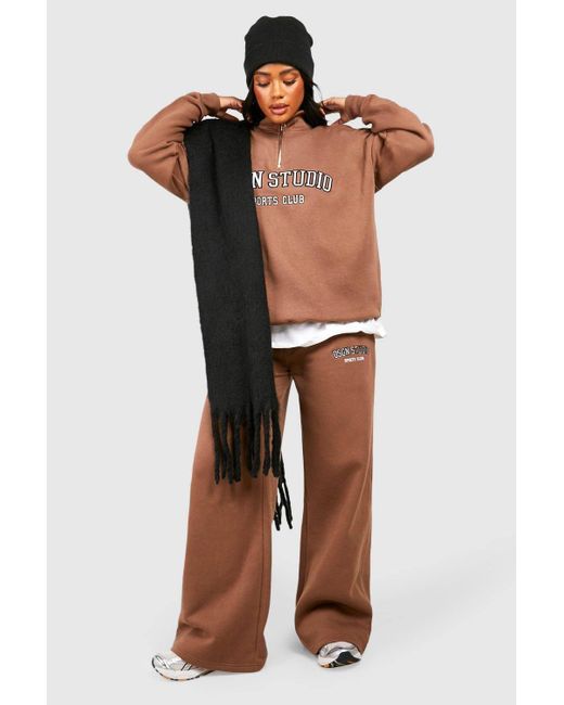 DSGN Studio Brown Dsgn Studio Applique Straight Leg Jogger