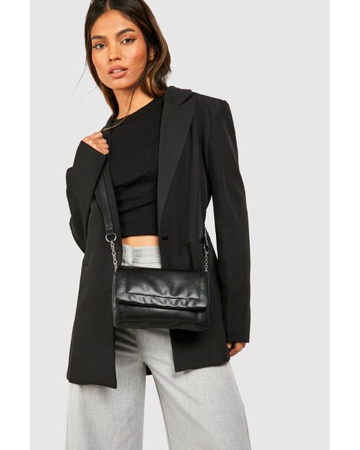 Boohoo Fold Over Crossbody Bag in Black Lyst