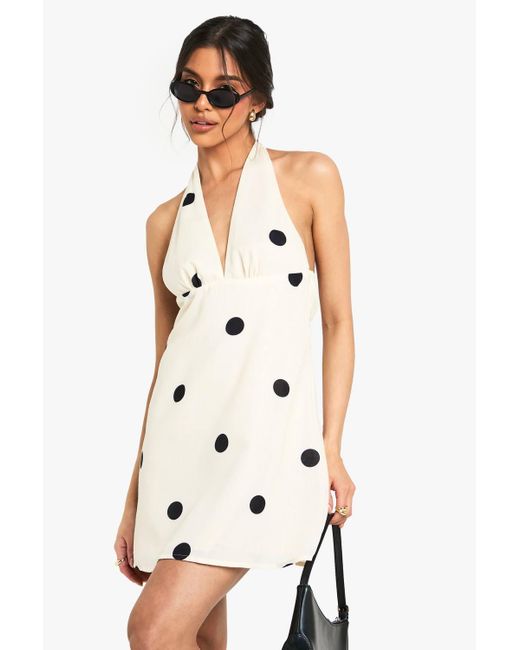 beige dress boohoo Beige Wrap Dresses