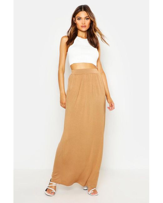 jersey maxi skirt with pockets