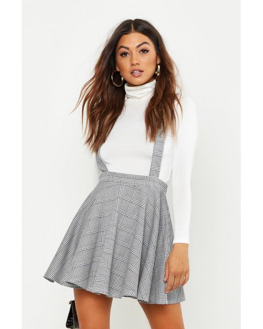 dogtooth pinafore dress