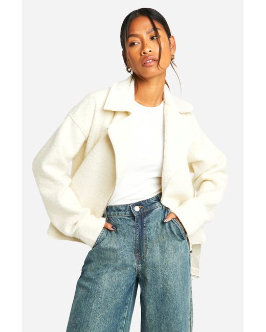 Boucle moto jacket hot sale