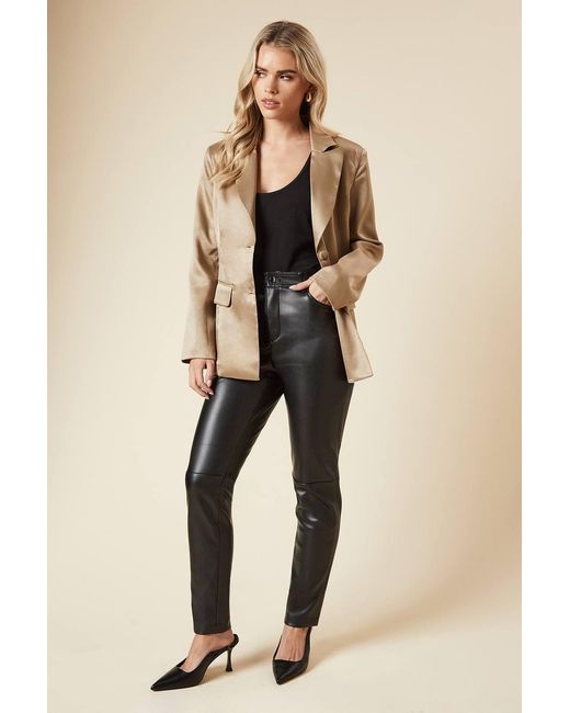 Wallis Natural Petite Sequin Button Through Jacket
