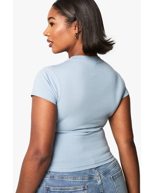 Boohoo White Plus Basics Fitted Top