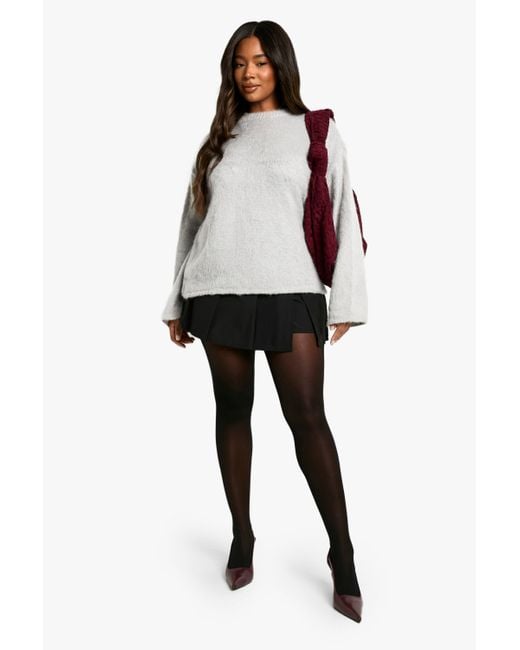 Boohoo Black Plus 15 Denier Single Pack Tights