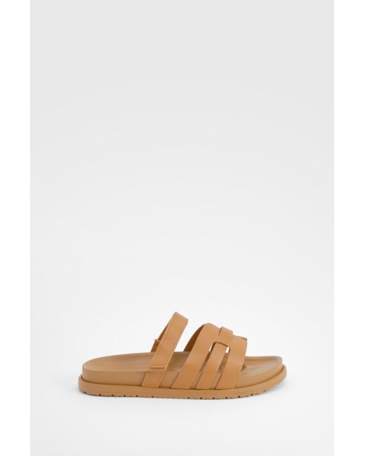 Boohoo Natural Cut Out Detail Sliders