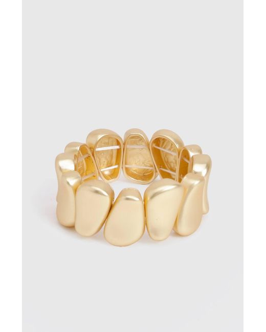 Boohoo Blue Brushed Elasticated Chunky Bangle
