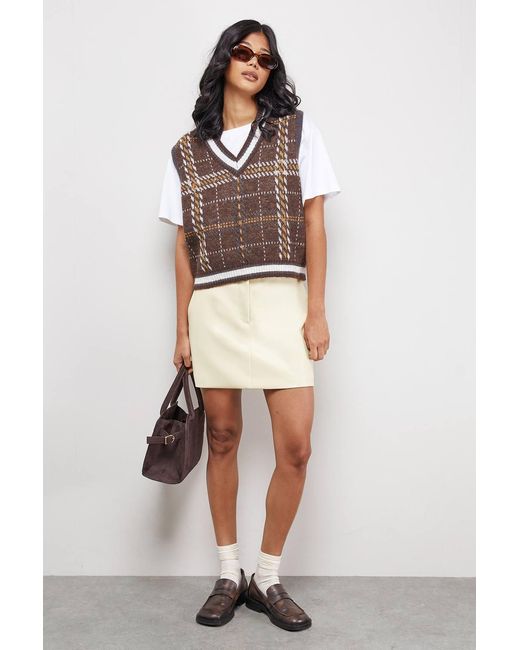 Warehouse Brown Flannel Mini Tank