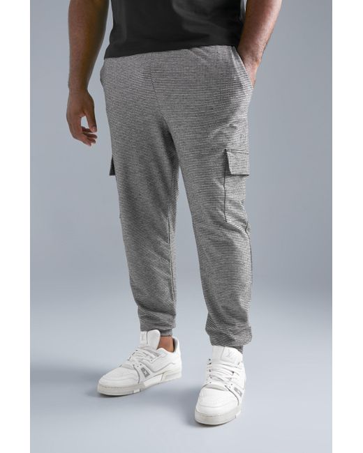 boohooman smart checked jogger