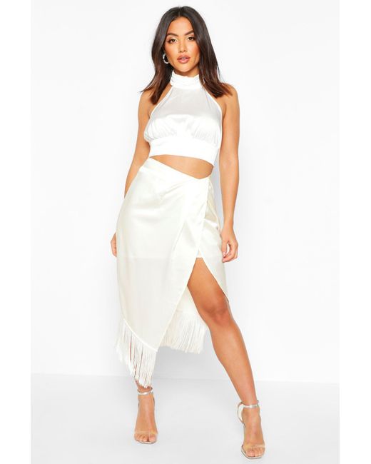 midi wrap tassel skirt