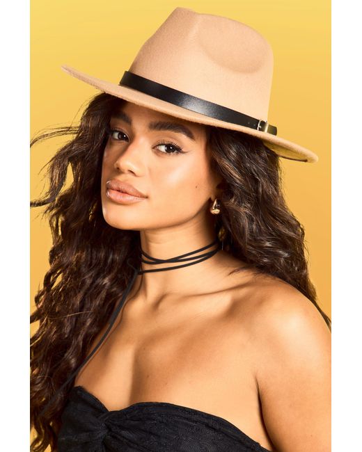 Boohoo Multicolor Basic Buckle Detail Fedora