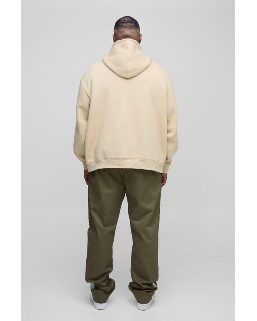 BoohooMAN Green Plus Extended Drawcord Stacked Flared Pants for men