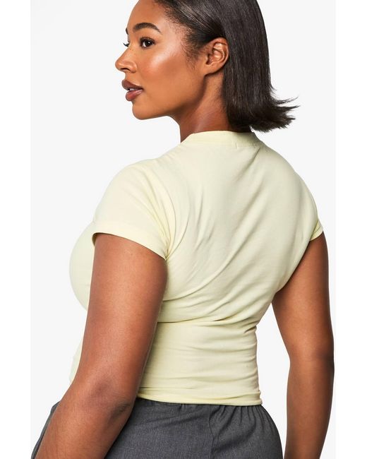 Boohoo Natural Plus Basics Fitted Top