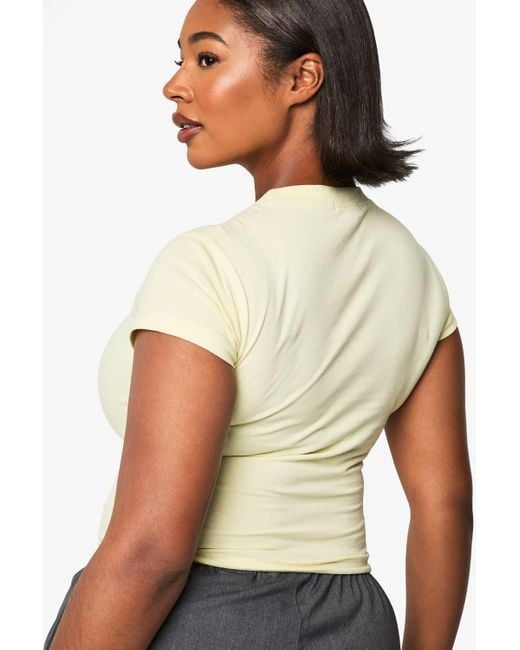 Boohoo Natural Plus Basics Fitted Top