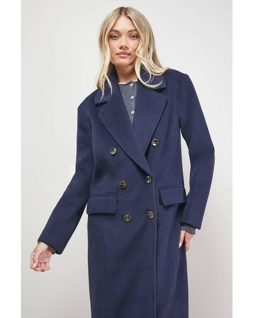 Oasis Blue Maxi Tailored Coat