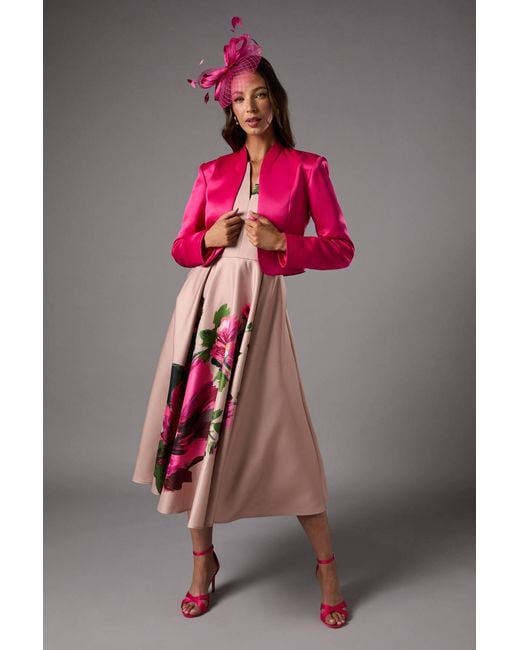 Coast Pink Crop Satin Jacket
