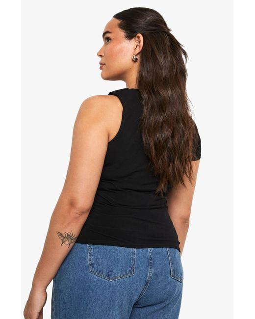 Boohoo Black Plus Trim Detail Top