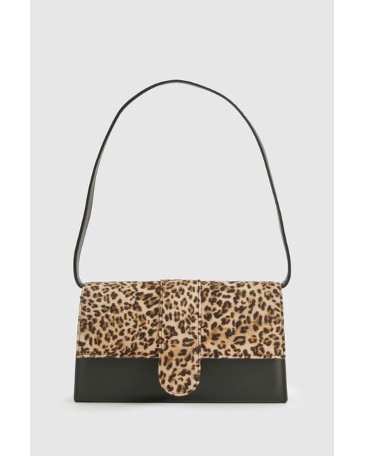 Boohoo Multicolor Leopard Print Shoulder Bag