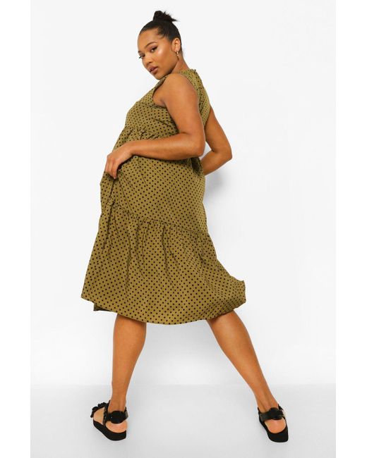 boohoo green midi dress