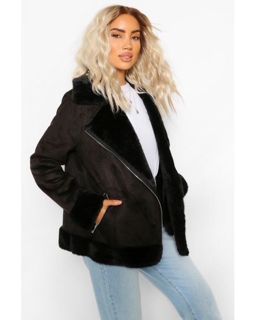 fleece lined aviator jacket