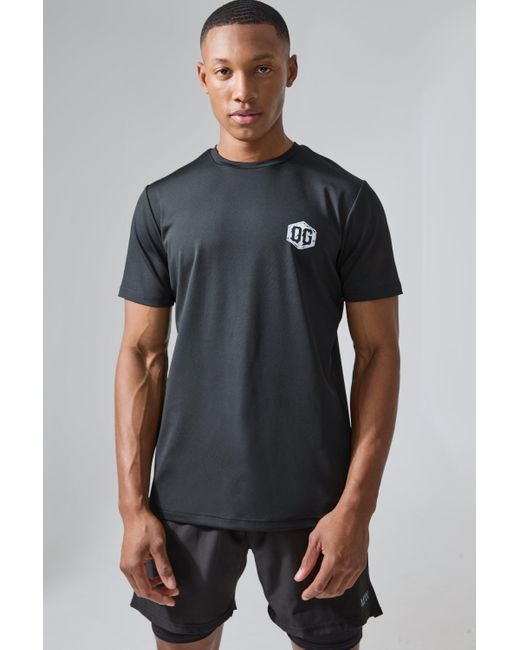 BoohooMAN Man Active X Og Gym Regular Fit Performance T-shirt in Gray für Herren