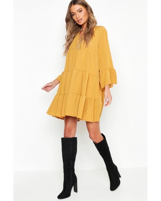 yellow smock dress
