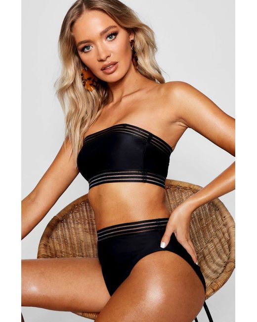 bandeau and high waisted bikini