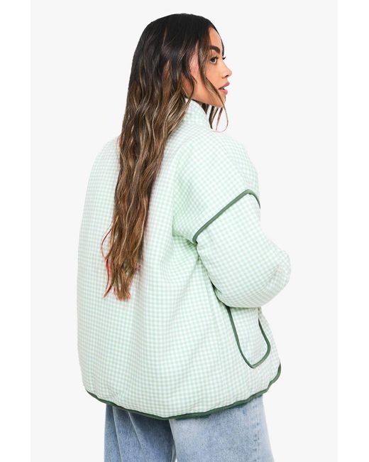 Boohoo White Printed Oversized Jacket